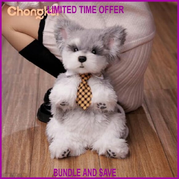 Handmade Realistic Dog Plush Backpack, 10L Capacity, Adjustable Straps